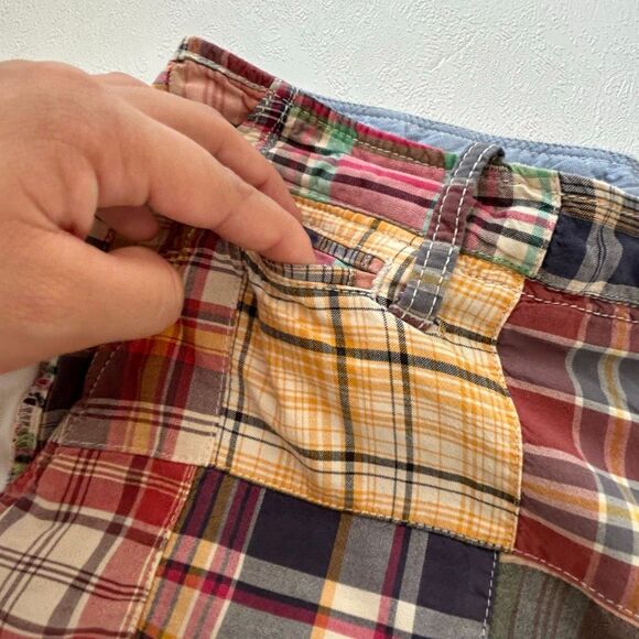 J.Crew Vintage Madras Patchwork Shorts 33 Relaxed Fit | 100% Cotton – Flawed - Picture 14 of 15